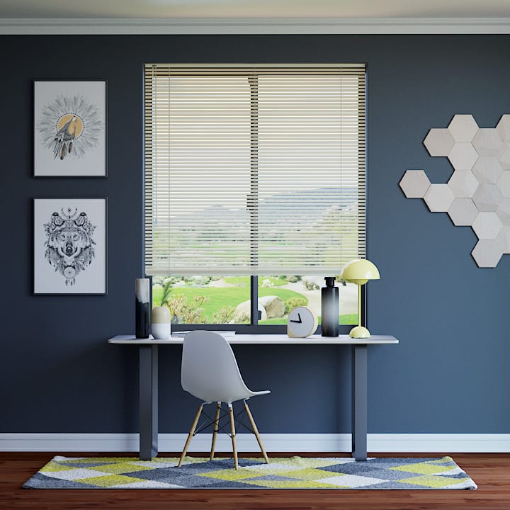 پرده كركره 25 ميل رنگ ساده