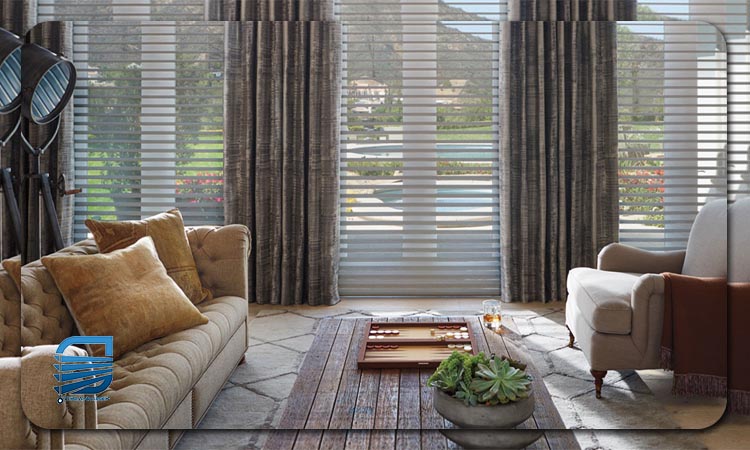 تاثیر پرده کرکره ای چوبی برقی در زیبایی دکوراسیون مدرن