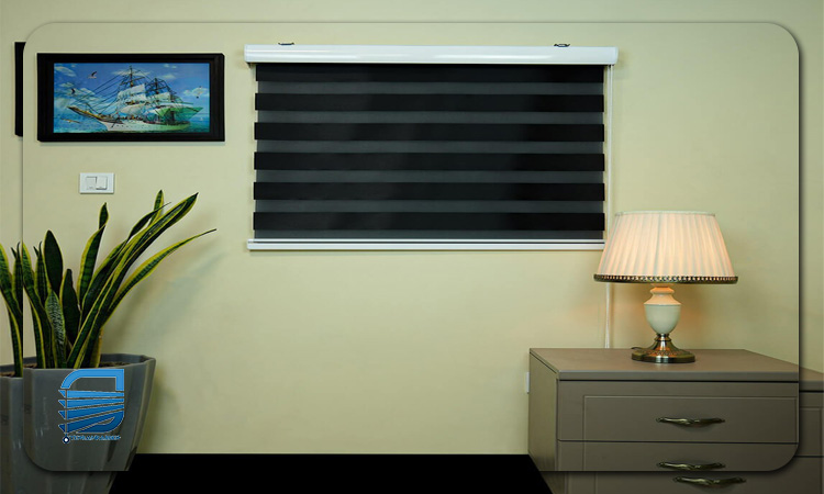 پرده زبرا مشکی